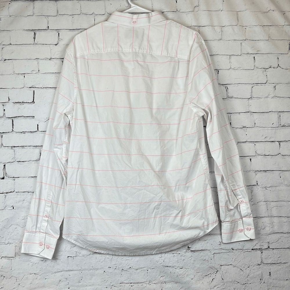 Original Penguin Shirt Mens Large Button Down Heritage Slim Fit Pino Stripes - Picture 11 of 12